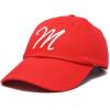 imageDALIX Initial Hat Letter M Womens Baseball Cap Monogram Cursive EmbroiderRed