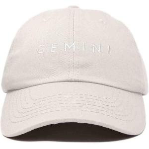imageDALIX Gemini Dad Hat Embroidered Zodiac Astrology Cotton Baseball CapBeige