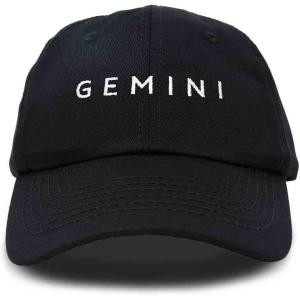 imageDALIX Gemini Dad Hat Embroidered Zodiac Astrology Cotton Baseball CapBlack