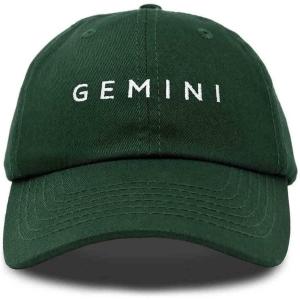 imageDALIX Gemini Dad Hat Embroidered Zodiac Astrology Cotton Baseball CapDark Green