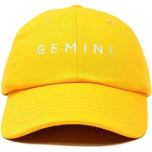 imageDALIX Gemini Dad Hat Embroidered Zodiac Astrology Cotton Baseball CapGold