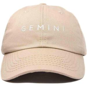 imageDALIX Gemini Dad Hat Embroidered Zodiac Astrology Cotton Baseball CapKhaki
