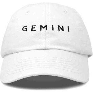 imageDALIX Gemini Dad Hat Embroidered Zodiac Astrology Cotton Baseball CapWhite