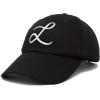 imageDALIX Initial Hat Letter L Womens Baseball Cap Monogram Cursive EmbroiderBlack