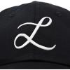 imageDALIX Initial Hat Letter L Womens Baseball Cap Monogram Cursive EmbroiderBlack