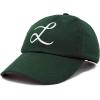 imageDALIX Initial Hat Letter L Womens Baseball Cap Monogram Cursive EmbroiderDark Green