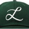 imageDALIX Initial Hat Letter L Womens Baseball Cap Monogram Cursive EmbroiderDark Green