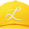 imageDALIX Initial Hat Letter L Womens Baseball Cap Monogram Cursive EmbroiderGold