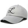 imageDALIX Initial Hat Letter L Womens Baseball Cap Monogram Cursive EmbroiderGray