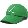 imageDALIX Initial Hat Letter L Womens Baseball Cap Monogram Cursive EmbroiderKelly Green