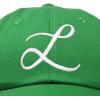 imageDALIX Initial Hat Letter L Womens Baseball Cap Monogram Cursive EmbroiderKelly Green
