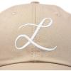 imageDALIX Initial Hat Letter L Womens Baseball Cap Monogram Cursive EmbroiderKhaki