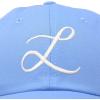 imageDALIX Initial Hat Letter L Womens Baseball Cap Monogram Cursive EmbroiderLight Blue