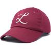 imageDALIX Initial Hat Letter L Womens Baseball Cap Monogram Cursive EmbroiderMaroon