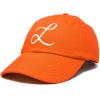 imageDALIX Initial Hat Letter L Womens Baseball Cap Monogram Cursive EmbroiderOrange
