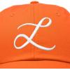 imageDALIX Initial Hat Letter L Womens Baseball Cap Monogram Cursive EmbroiderOrange