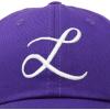 imageDALIX Initial Hat Letter L Womens Baseball Cap Monogram Cursive EmbroiderPurple