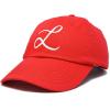 imageDALIX Initial Hat Letter L Womens Baseball Cap Monogram Cursive EmbroiderRed