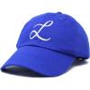 imageDALIX Initial Hat Letter L Womens Baseball Cap Monogram Cursive EmbroiderRoyal Blue
