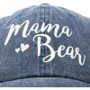 imageDALIX Mama Bear Mom Hat Gift Vintage Washed Denim Cap DistressedNavy Blue