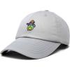 imageDALIX Sorcerer Frog Embroidered Cap Cotton Baseball Cute Cool Dad Hat WomensGray