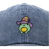 imageDALIX Sorcerer Frog Embroidered Cap Cotton Baseball Cute Cool Dad Hat WomensWashed Navy Blue