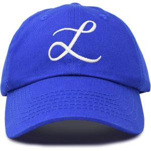imageDALIX Initial Hat Letter L Womens Baseball Cap Monogram Cursive EmbroiderRoyal Blue