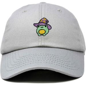 imageDALIX Sorcerer Frog Embroidered Cap Cotton Baseball Cute Cool Dad Hat WomensGray