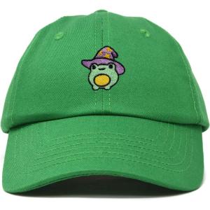 imageDALIX Sorcerer Frog Embroidered Cap Cotton Baseball Cute Cool Dad Hat WomensKelly Green