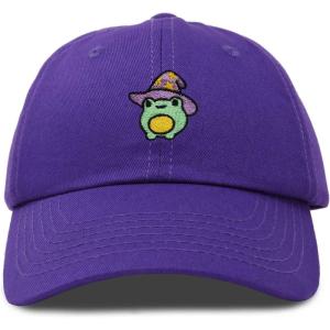 imageDALIX Sorcerer Frog Embroidered Cap Cotton Baseball Cute Cool Dad Hat WomensPurple
