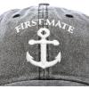 imageDALIX First Mate Hat Sailing Baseball Cap Sailor Gift Men Women VintageBlack