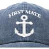 imageDALIX First Mate Hat Sailing Baseball Cap Sailor Gift Men Women VintageNavy Blue
