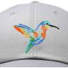 imageDALIX Hummingbird Hat Baseball Cap Mom Nature Wildlife Birdwatcher GiftGray