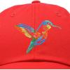 imageDALIX Hummingbird Hat Baseball Cap Mom Nature Wildlife Birdwatcher GiftRed