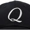 imageDALIX Initial Hat Letter Q Womens Baseball Cap Monogram Cursive EmbroiderBlack