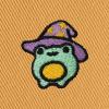 imageDALIX Sorcerer Frog Cotton Bucket Hat Lightweight Outdoor Travel Beach Everyday WomensGolden Cream