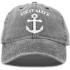 imageDALIX First Mate Hat Sailing Baseball Cap Sailor Gift Men Women VintageBlack