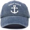 imageDALIX First Mate Hat Sailing Baseball Cap Sailor Gift Men Women VintageNavy Blue