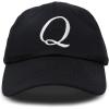 imageDALIX Initial Hat Letter Q Womens Baseball Cap Monogram Cursive EmbroiderBlack