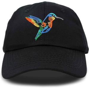 imageDALIX Hummingbird Hat Baseball Cap Mom Nature Wildlife Birdwatcher GiftBlack