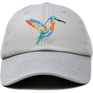 imageDALIX Hummingbird Hat Baseball Cap Mom Nature Wildlife Birdwatcher GiftGray