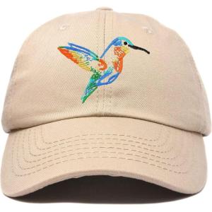 imageDALIX Hummingbird Hat Baseball Cap Mom Nature Wildlife Birdwatcher GiftKhaki