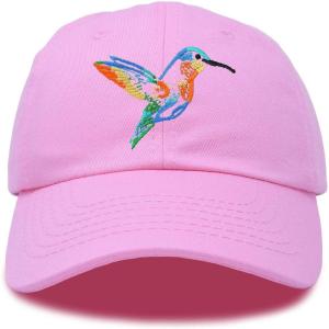 imageDALIX Hummingbird Hat Baseball Cap Mom Nature Wildlife Birdwatcher GiftLight Pink