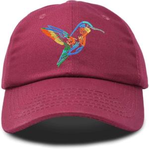 imageDALIX Hummingbird Hat Baseball Cap Mom Nature Wildlife Birdwatcher GiftMaroon