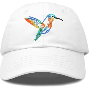 imageDALIX Hummingbird Hat Baseball Cap Mom Nature Wildlife Birdwatcher GiftWhite