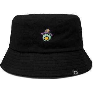 imageDALIX Sorcerer Frog Cotton Bucket Hat Lightweight Outdoor Travel Beach Everyday WomensBlack