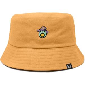 imageDALIX Sorcerer Frog Cotton Bucket Hat Lightweight Outdoor Travel Beach Everyday WomensGolden Cream