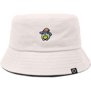 imageDALIX Sorcerer Frog Cotton Bucket Hat Lightweight Outdoor Travel Beach Everyday WomensParchment White