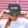 imageDALIX Embroidered NASA Worm Tie Dye Cotton Outdoor Summer Bucket Hat in BlackBlack