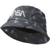 imageDALIX Embroidered NASA Worm Tie Dye Cotton Outdoor Summer Bucket Hat in BlackBlack